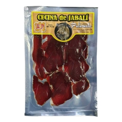 Cecina de javali em fatias
