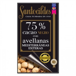 Chocolate con avellanas enteras 75%