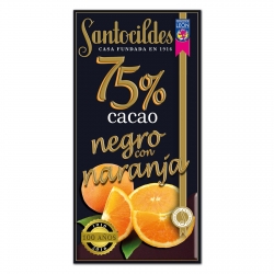 Chocolate amargo com laranja 75%