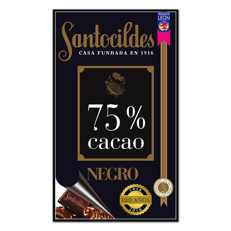 Chocolate negro 75% cacao 200g